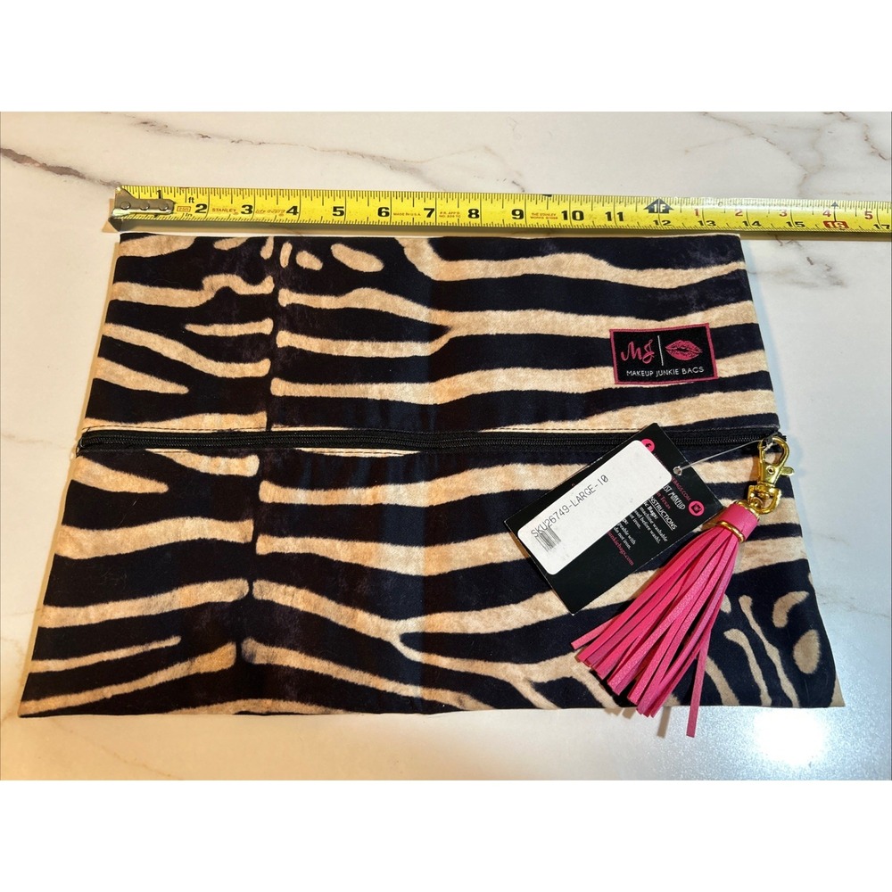 NWT Makeup Junkie GOLD LABEL Large Bag